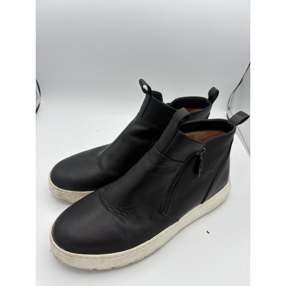 Vionic Boots Womens Size 10‎ Black Leather Brinkely Ankle Zip Platform Booties